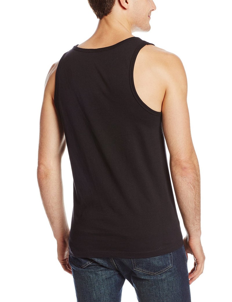 DC Comics Men's Batman Basic Logo Tank T-Shirt, Black, Medium - Image 2